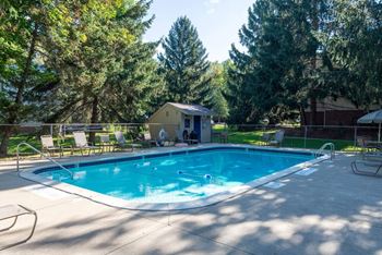 swimming pool at apartment complex